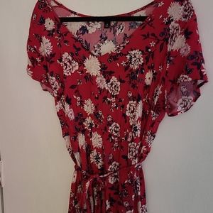 Floral Short Sleeve Long Dress Torrid
